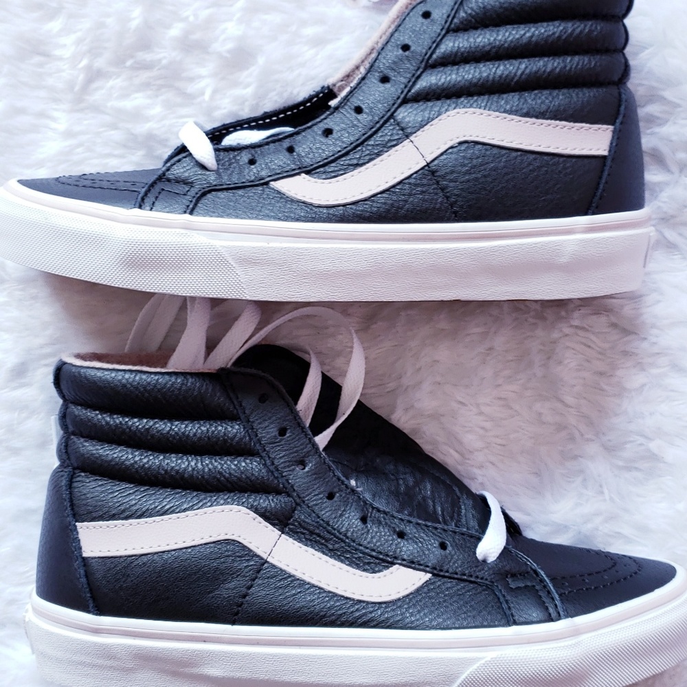 Womens Sk8 Hi Reissue Leather Flannel Violet - Picture 1 of 7
